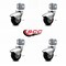 Service Caster 2'' Bright Chrome Neoprene Rubber CastersSide Mount Brackets- , 4PK SCC-GR03S210-NPRB-BC-71678-4-CB180-4 - alternate 3